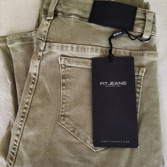 Fitjeans Pastel Flared -Khaki - Size M - Picture 5 of 6